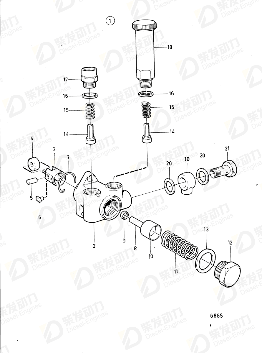 volvo penta Feed pump 6212643 Drawing volvo penta Feed pump 6212643 Drawing